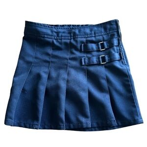 French Toast Girls Pleaded Skort Size 6X Uniform Adjustable Waist Navy Blue